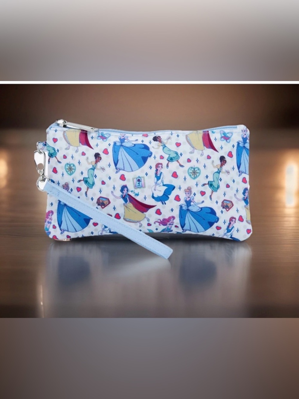 NEW Loungefly Disney Princesses Manga AOP Pouch Wristlet Wallet w/ Card Slots